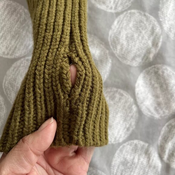 Anthropologie Moon River Sweater Crochet Button Dress Green Sz S - Picture 15 of 16